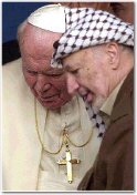El Papa y Arafat