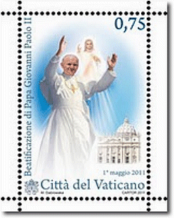 Sello de correo conmemorativo del bienaventurado Juan Pablo II