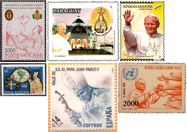 Sellos de correo de Juan Pablo II