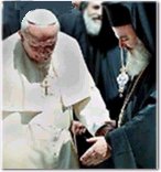 Papa con el Arzobispo de Grecia
