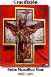 Cristo crucificado pintor padre Maas