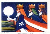 Reyes Magos con capa de la bandera